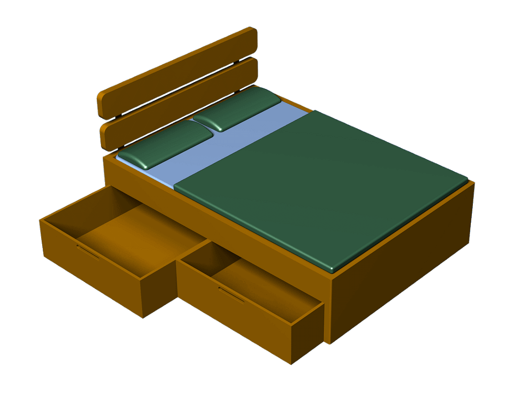 Herausziehbarer Bettkasten