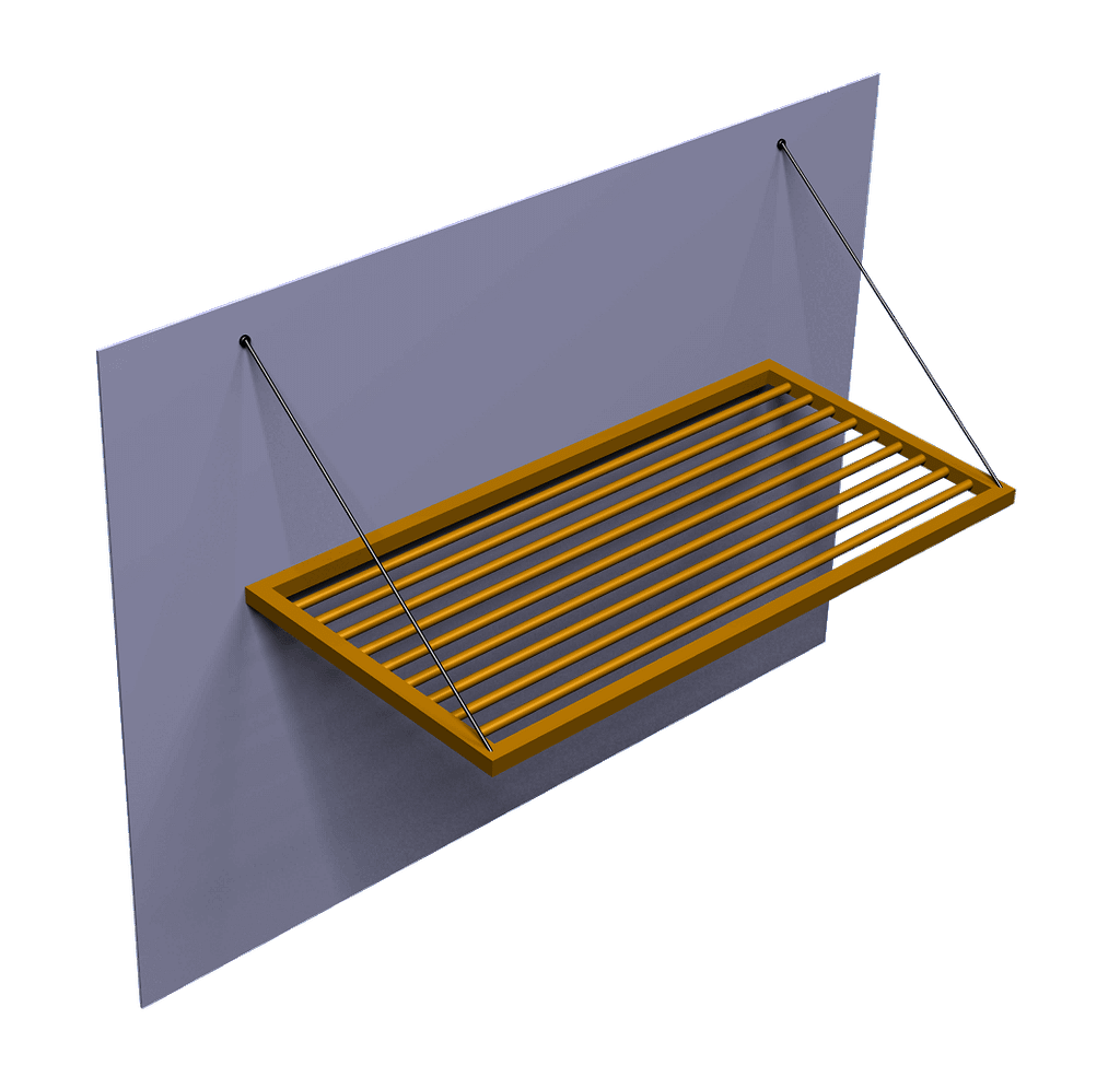 Wäscheständer an der Wand klappbar