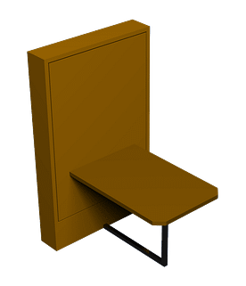 Schrankbett mit Tisch