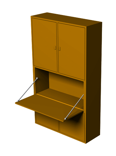 Schreibtisch im Schrank