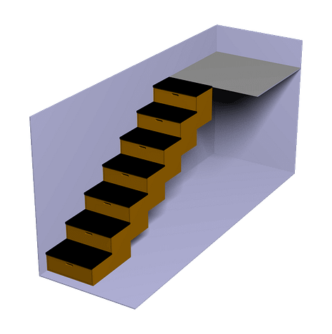 Treppe mit Schublade