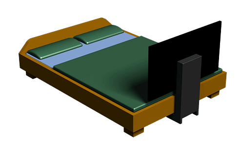 TV mit Lift unter dem Bett