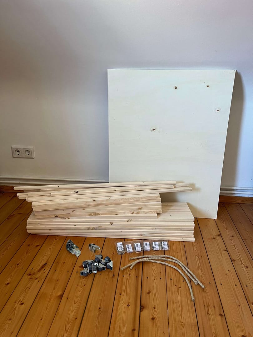 Materialien für Bettkasten