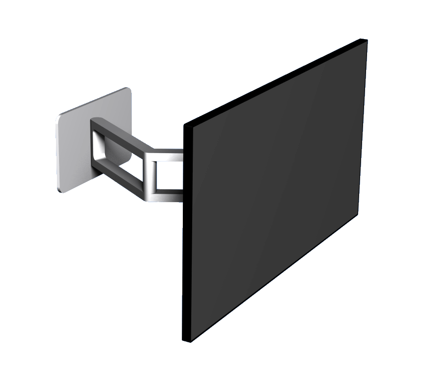 TV mit Wandhalterung